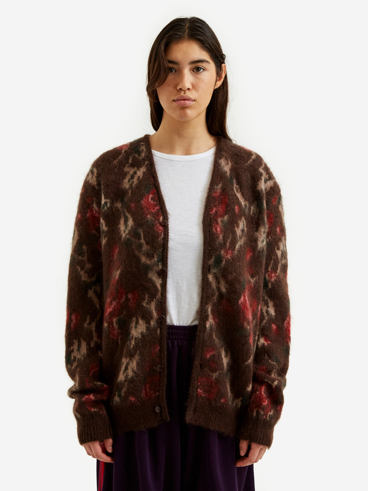 Save money on Needles Mohair Cardigan - Rose - Brown Needles and