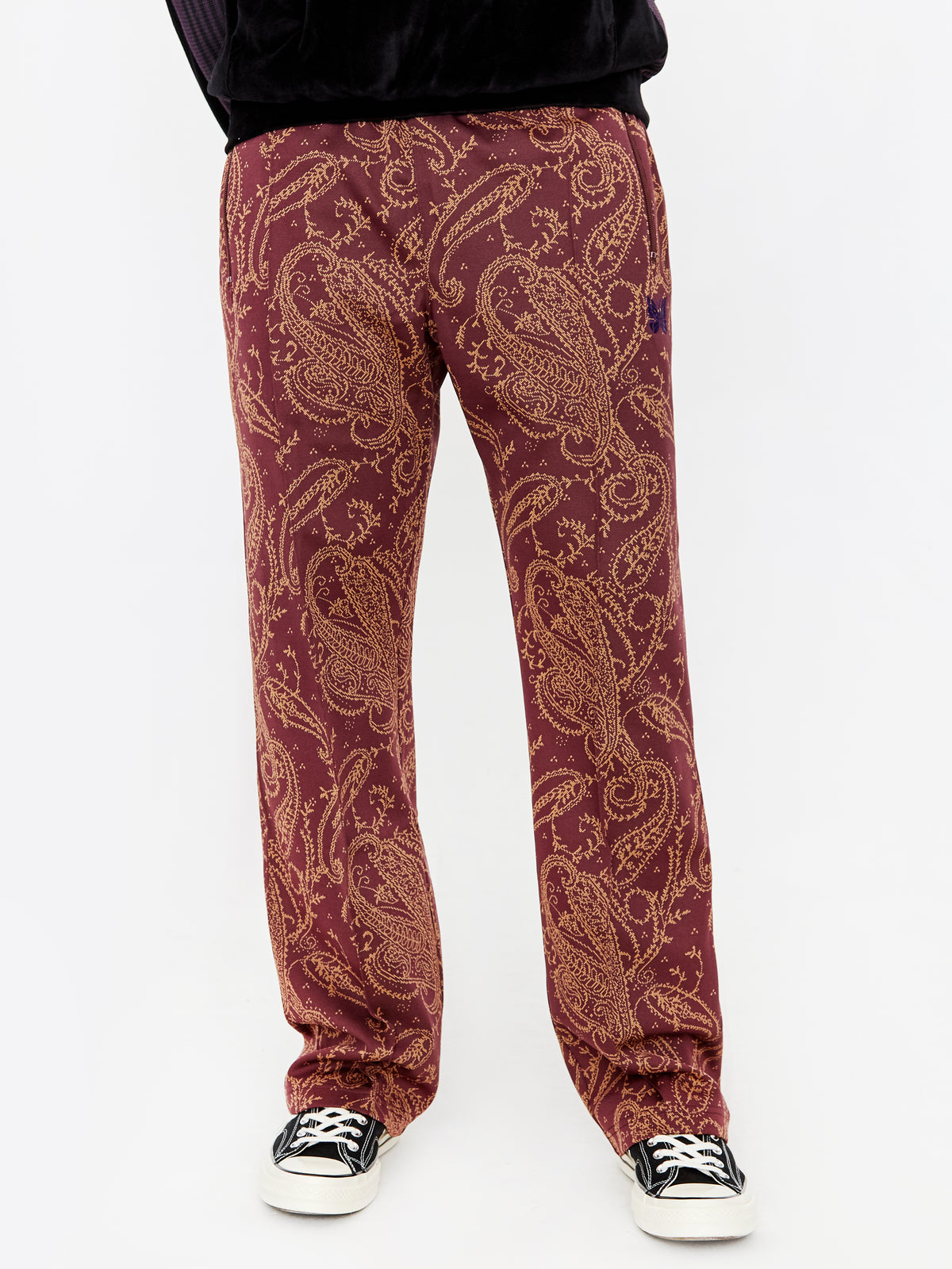 Explore Needles Poly Jacquard Track Pant - Paisley Needles and 