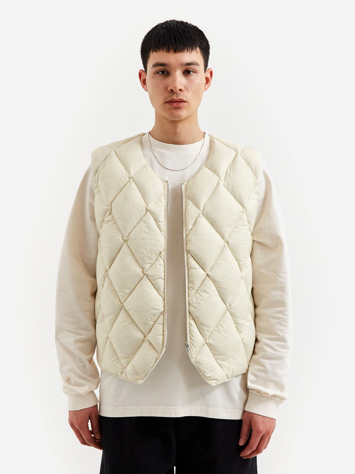 Our Stussy Reversible Quilted Vest - Cream Stussy line is