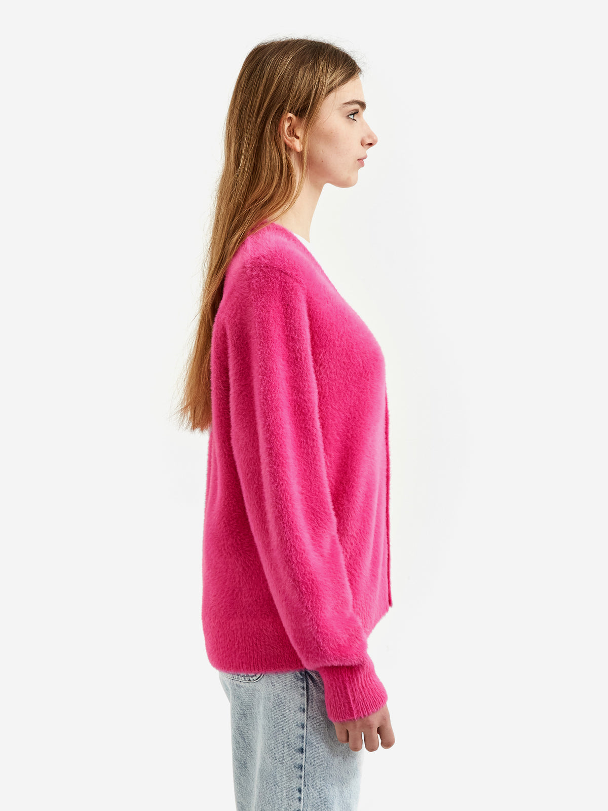 Stussy Shaggy Cardigan W - Fuchsia Stussy This is the perfect ...