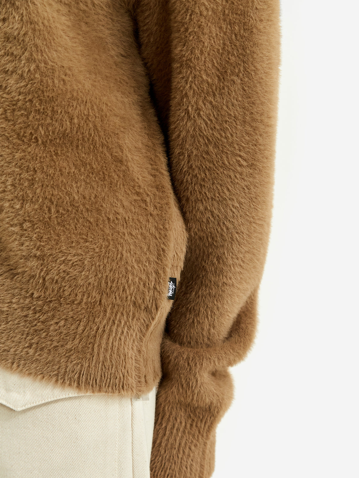 The Stussy Shaggy Cardigan W - Taupe Stussy is sold at the lowest